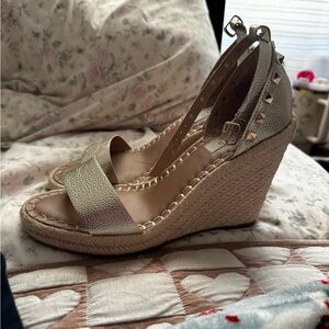 Steven studded espadrille wedges
